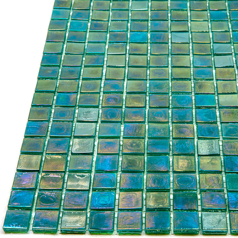Grenn-Blue 12x12 Glossy Uniform Square Glass Mosaic Tile (20 pack, 18.69 sq ft/case)