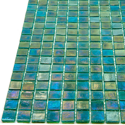 Grenn-Blue 12x12 Glossy Uniform Square Glass Mosaic Tile (20 pack, 18.69 sq ft/case)