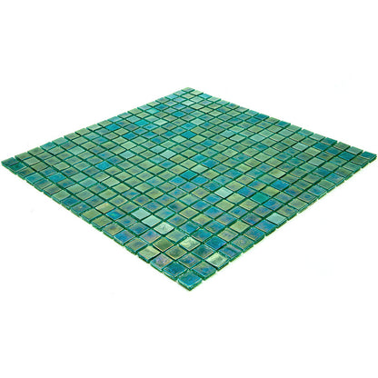 Grenn-Blue 12x12 Glossy Uniform Square Glass Mosaic Tile (20 pack, 18.69 sq ft/case) - Sample
