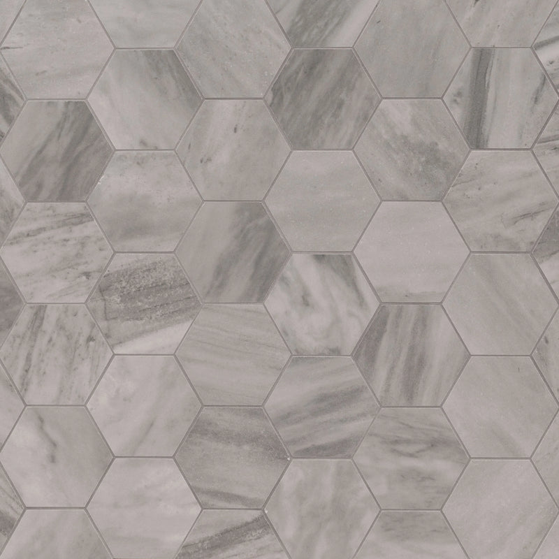 MSI Eden Bardiglio Porcelain Mosaic Hexagon Wall and Floor Tile