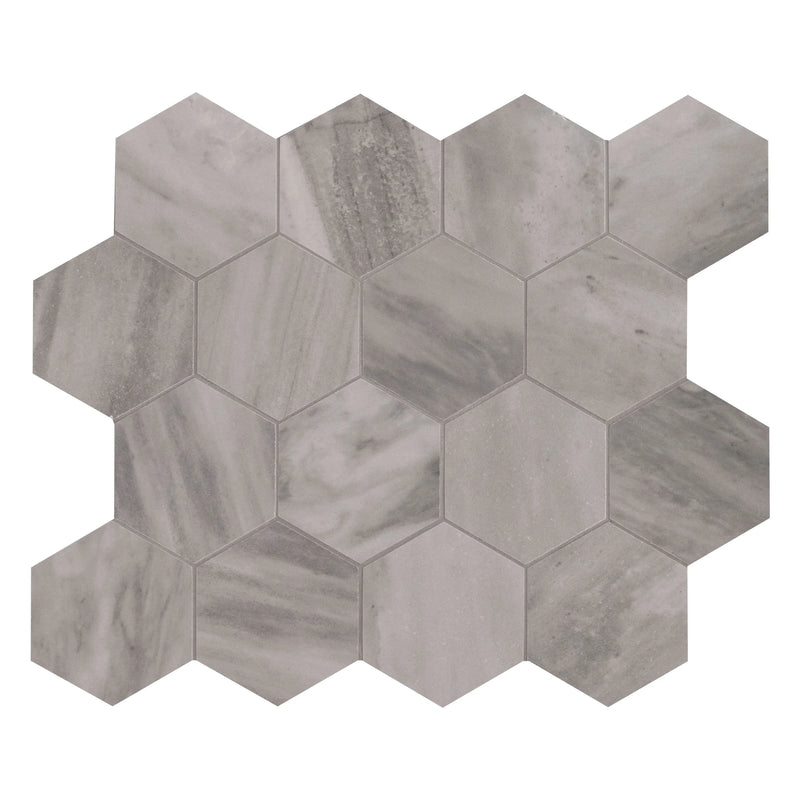 MSI Eden Bardiglio Porcelain Mosaic Hexagon Wall and Floor Tile