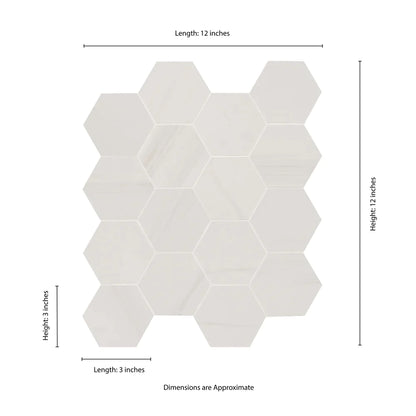 MSI Eden Dolomite Porcelain Mosaic Hexagon Wall and Floor Tile