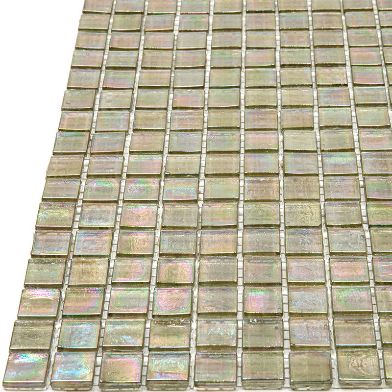Yellowish Gray 12x12 Glossy Uniform Square Glass Mosaic Tile (20 pack, 18.69 sq ft/case)