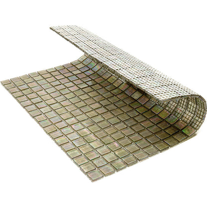 Yellowish Gray 12x12 Glossy Uniform Square Glass Mosaic Tile (20 pack, 18.69 sq ft/case) - Sample