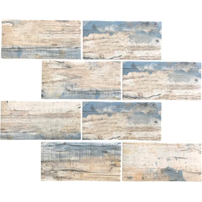 Blue Beige 12x12 Matte Brick Recycled Glass Mosaic Tile (10 pack, 9.18 sq ft/case)