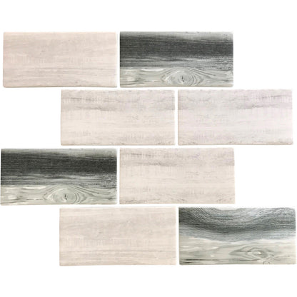 Gray Beige 12x12 Matte Brick Recycled Glass Mosaic Tile (10 pack, 9.18 sq ft/case) - Sample