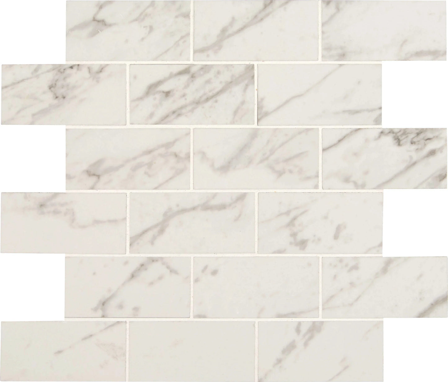 MSI Carrara Porcelain Mosaic Wall and Floor Tile 2"x4" - Pietra Collection