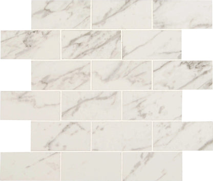 MSI Carrara Porcelain Mosaic Wall and Floor Tile 2"x4" - Pietra Collection