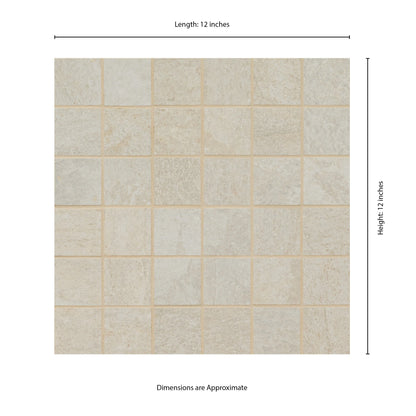 MSI Quartz White Porcelain Mosaic Wall and Floor Tile - Legions Collection