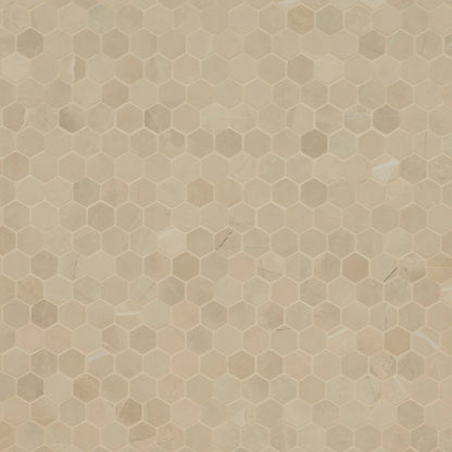 MSI Sande Cream Hexagon Matte Mosaic Porcelain Wall and Floor Tile 2"x2"