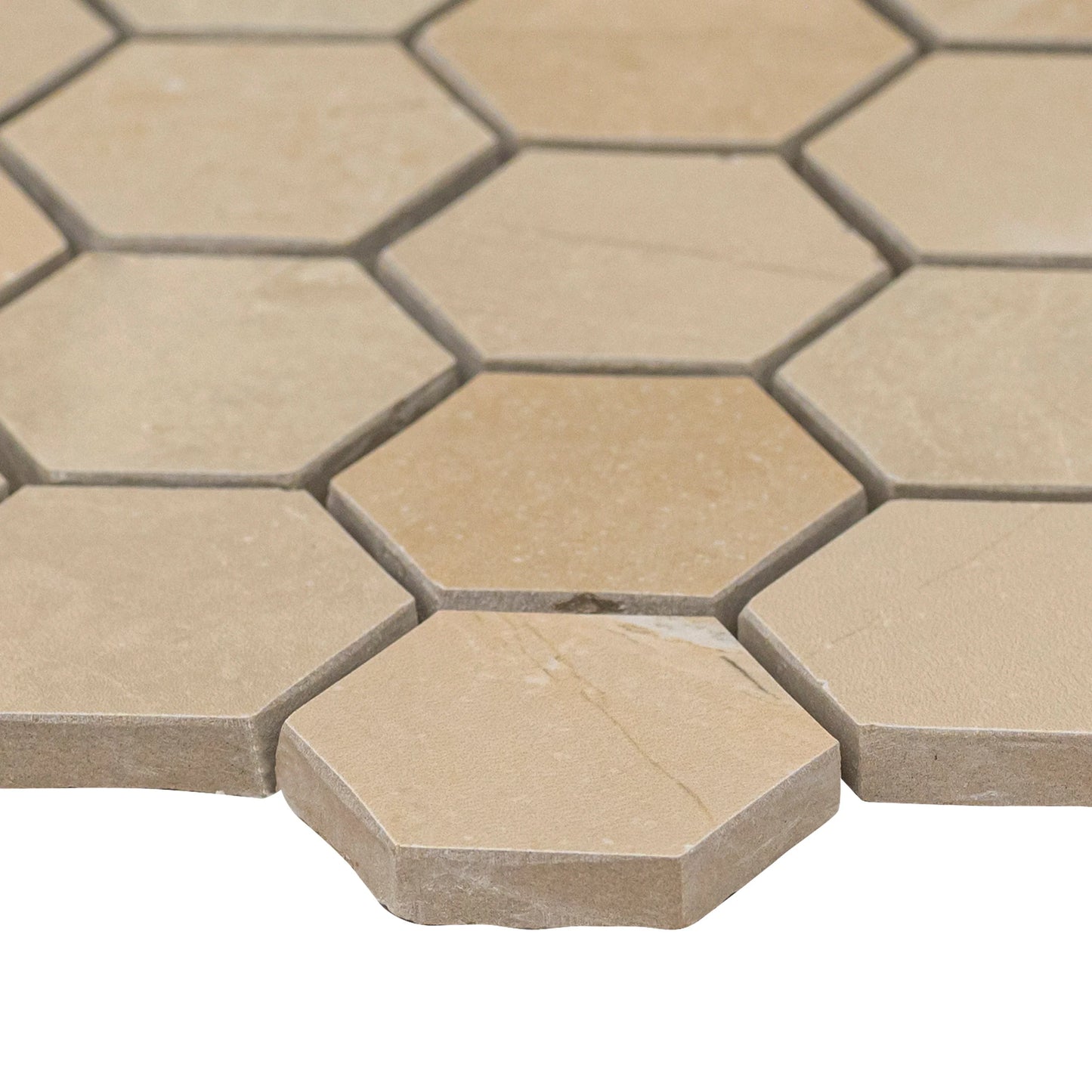 MSI Sande Cream Hexagon Matte Mosaic Porcelain Wall and Floor Tile 2"x2"