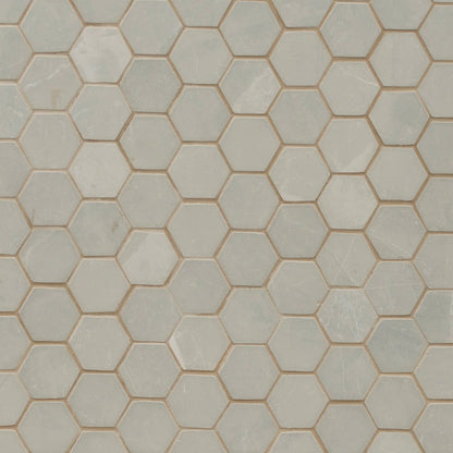 MSI Sande Grey Hexagon Matte Mosaic Porcelain Wall and Floor Tile 2"x2"