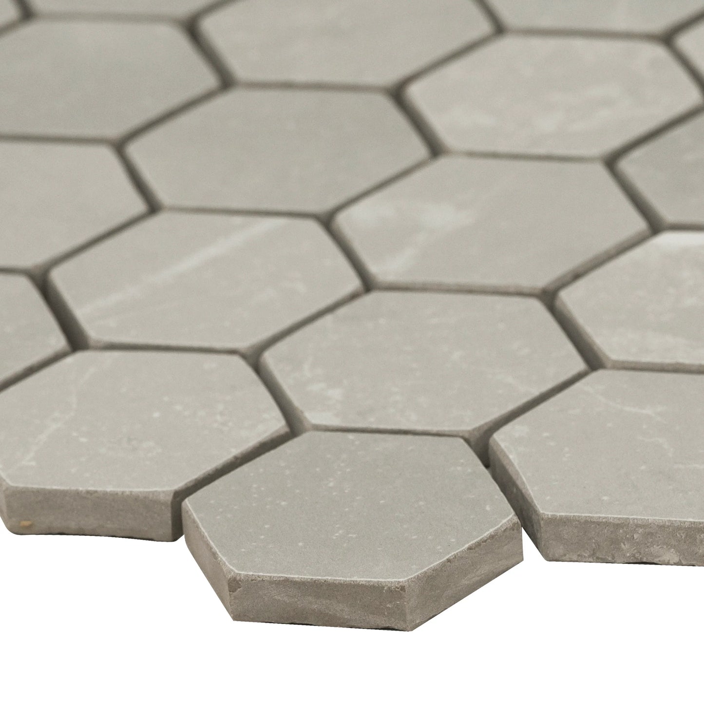 MSI Sande Grey Hexagon Matte Mosaic Porcelain Wall and Floor Tile 2"x2"