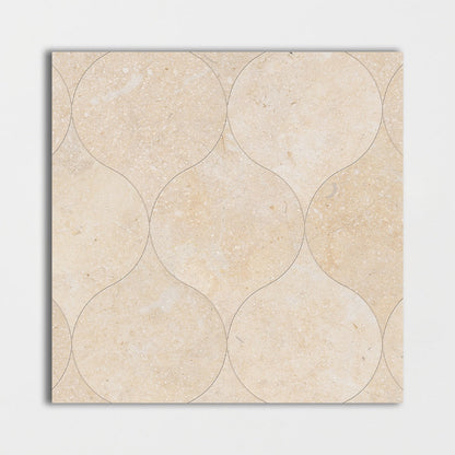 Jerusalem Light Honed Winter Leaf Limestone Waterjet Mosaics