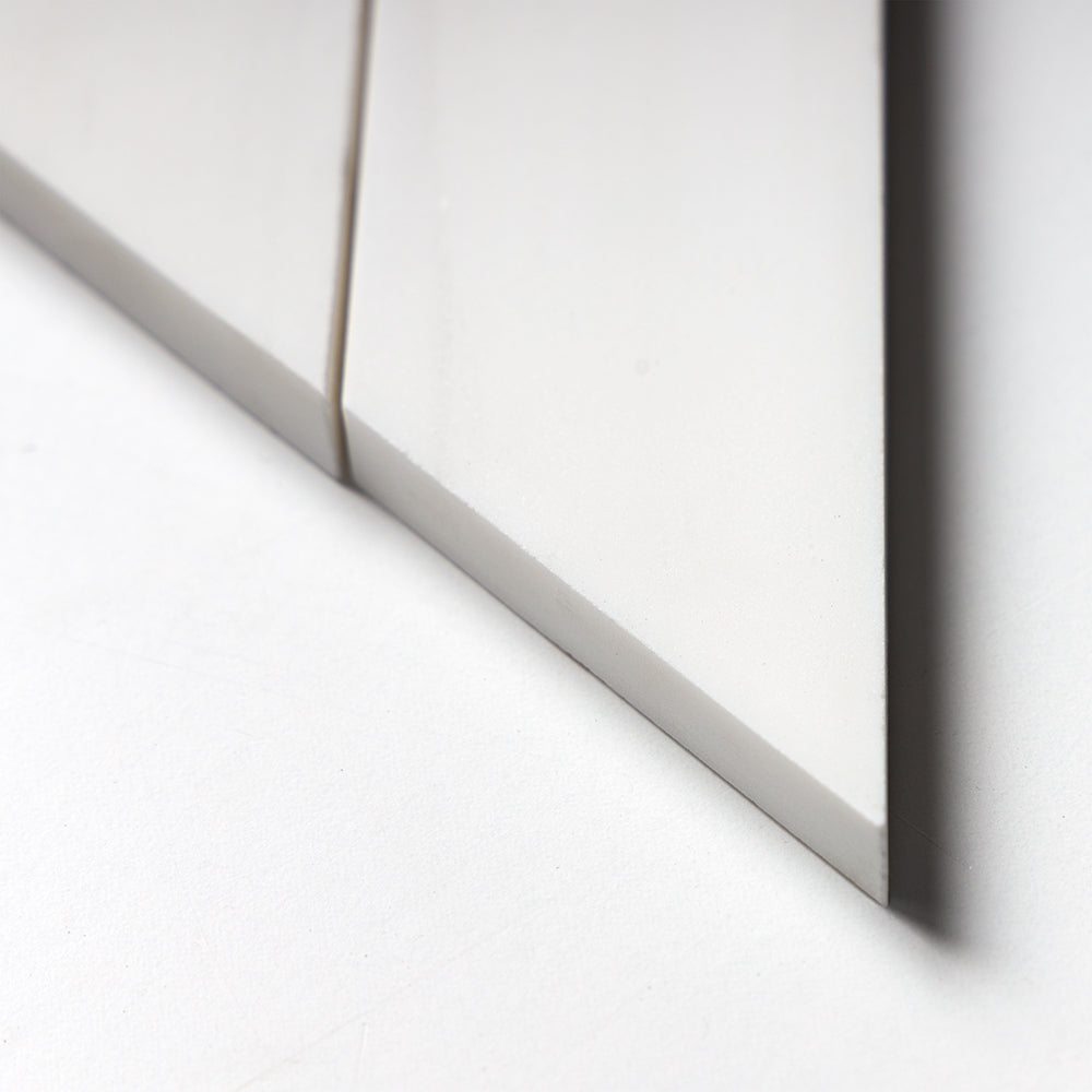 Bianco Dolomiti Honed Chevron Waterjet Marble Waterjet Mosaics