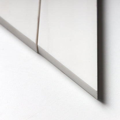 Bianco Dolomiti Honed Chevron Waterjet Marble Waterjet Mosaics