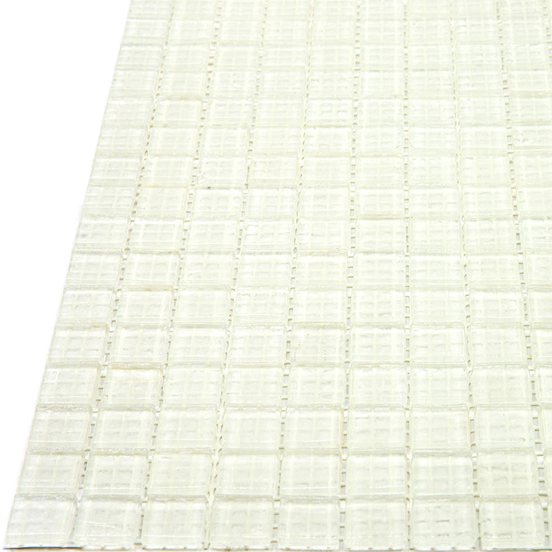 Cotton White 12x12 Glossy Uniform Square Glass Mosaic Tile (20 pack, 18.69 sq ft/case)