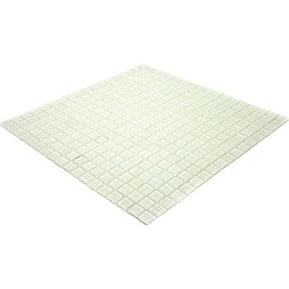 Cotton White 12x12 Glossy Uniform Square Glass Mosaic Tile (20 pack, 18.69 sq ft/case) - Sample