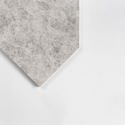 Silver Mystique Honed Large Hexagon Marble Tile