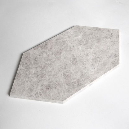 Silver Mystique Honed Large Hexagon Marble Tile