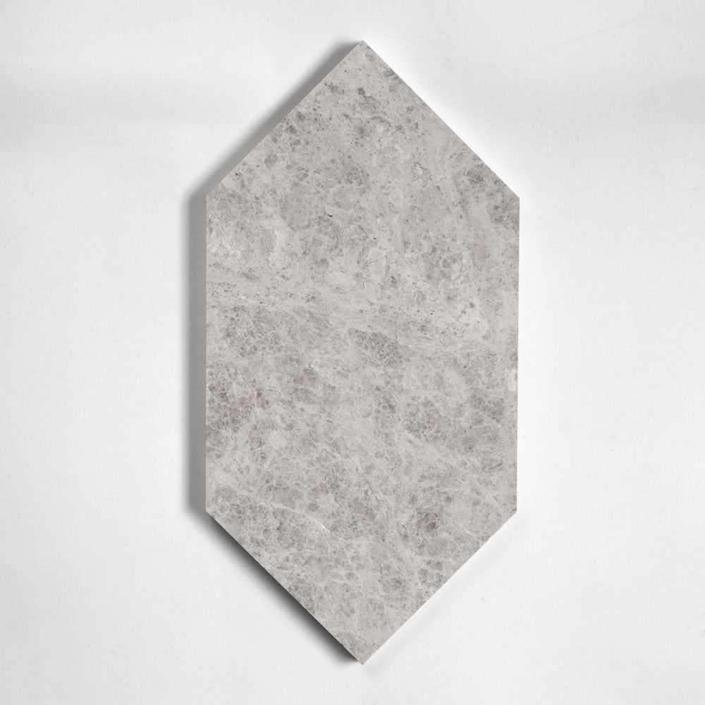Silver Mystique Honed Large Hexagon Marble Tile