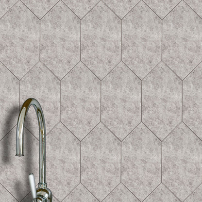 Silver Mystique Honed Large Hexagon Marble Tile