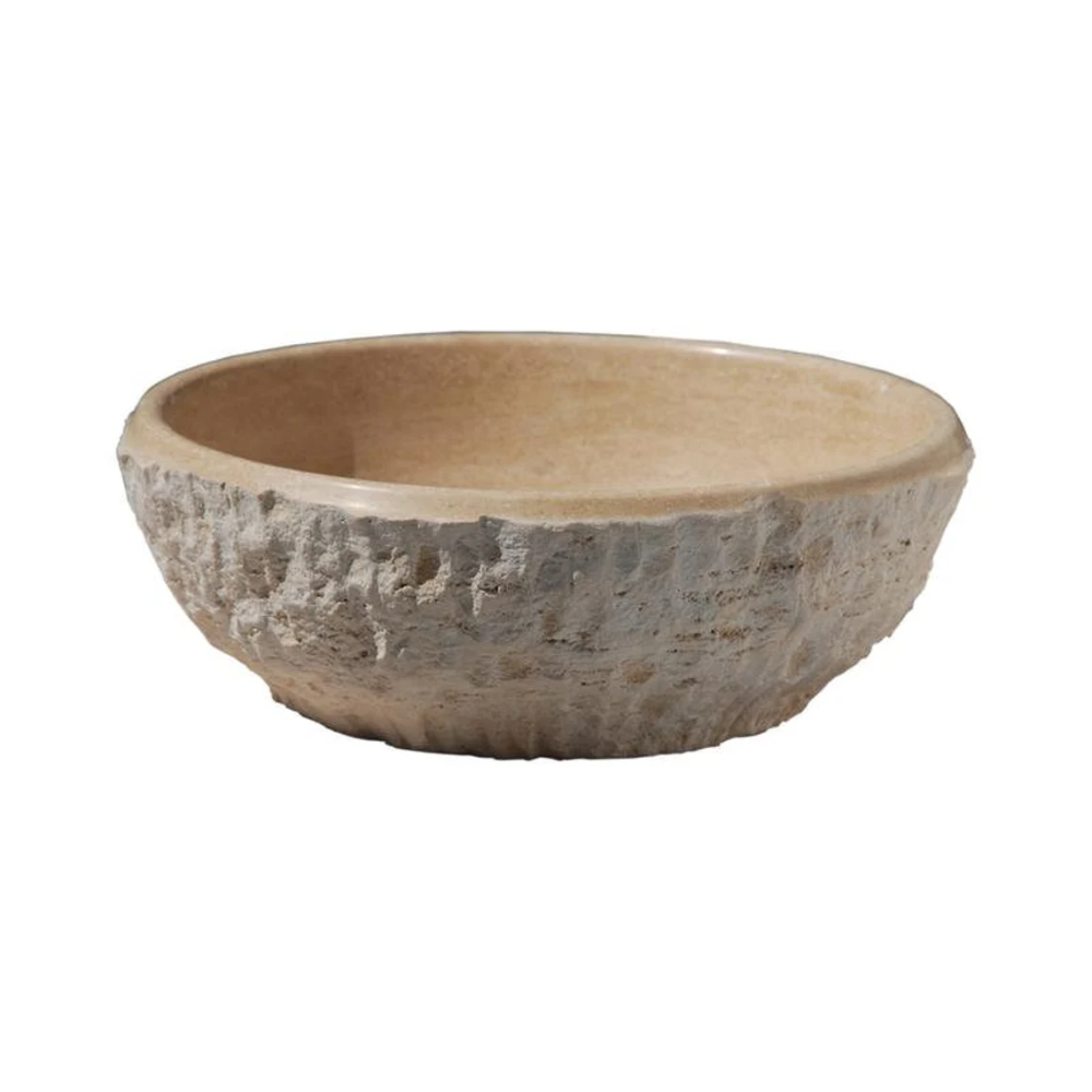 Natural Stone Dragon Split Face Travertine (D)16" (H)6" SKU-20020019 