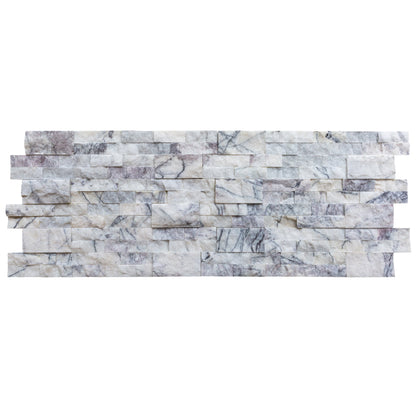 New York Ledger 3D Panel 6"x24" Natural Marble Wall Tile