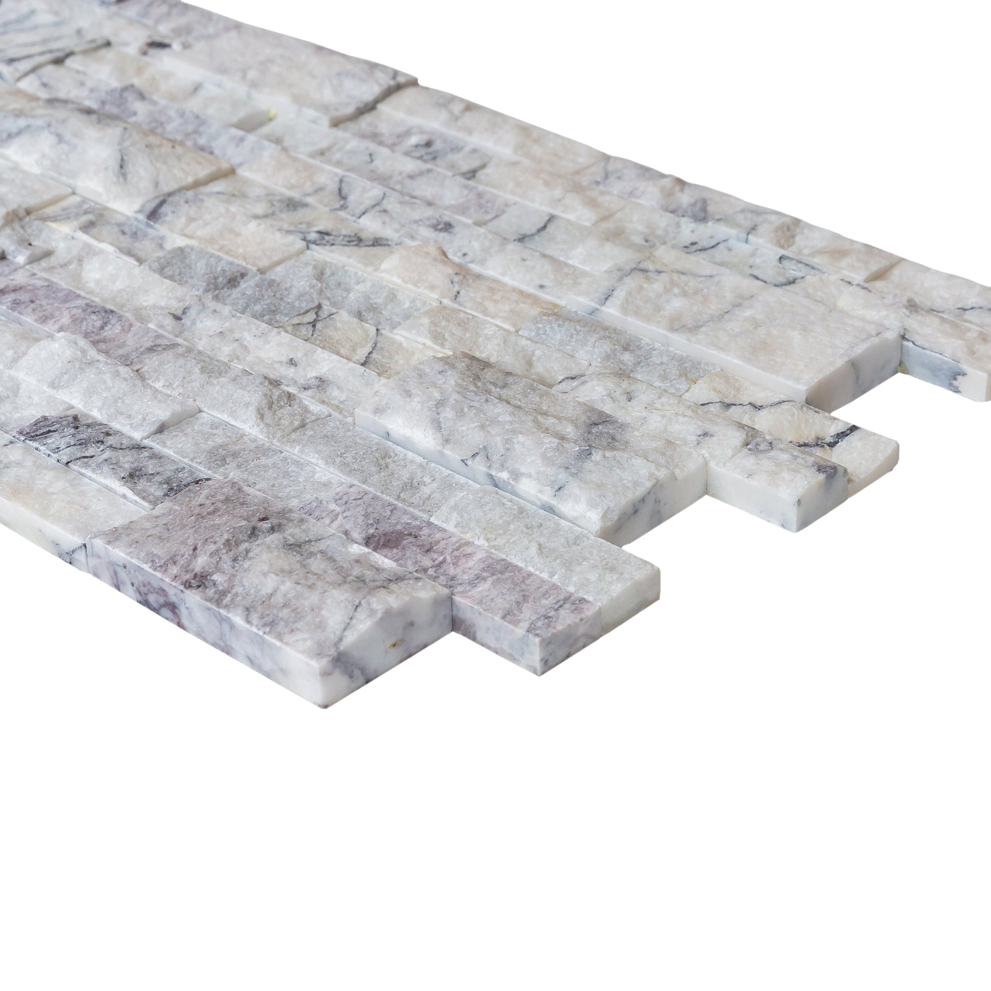 New York Ledger 3D Panel 6"x24" Natural Marble Wall Tile