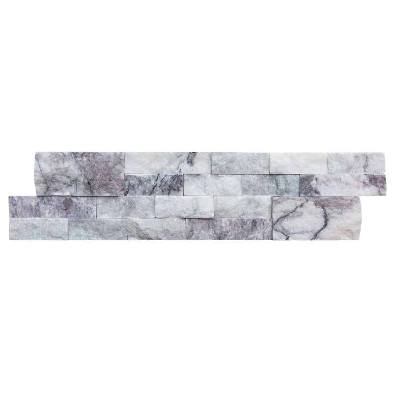 New York Ledger 3D Panel 6"x24" Natural Marble Wall Tile