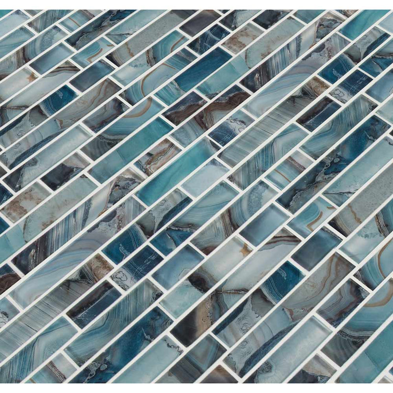 MSI Night Sky Interlocking Glass Mosaic Tile 11.81"x11.81"