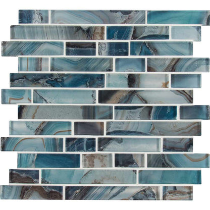 MSI Night Sky Interlocking Glass Mosaic Tile 11.81"x11.81"