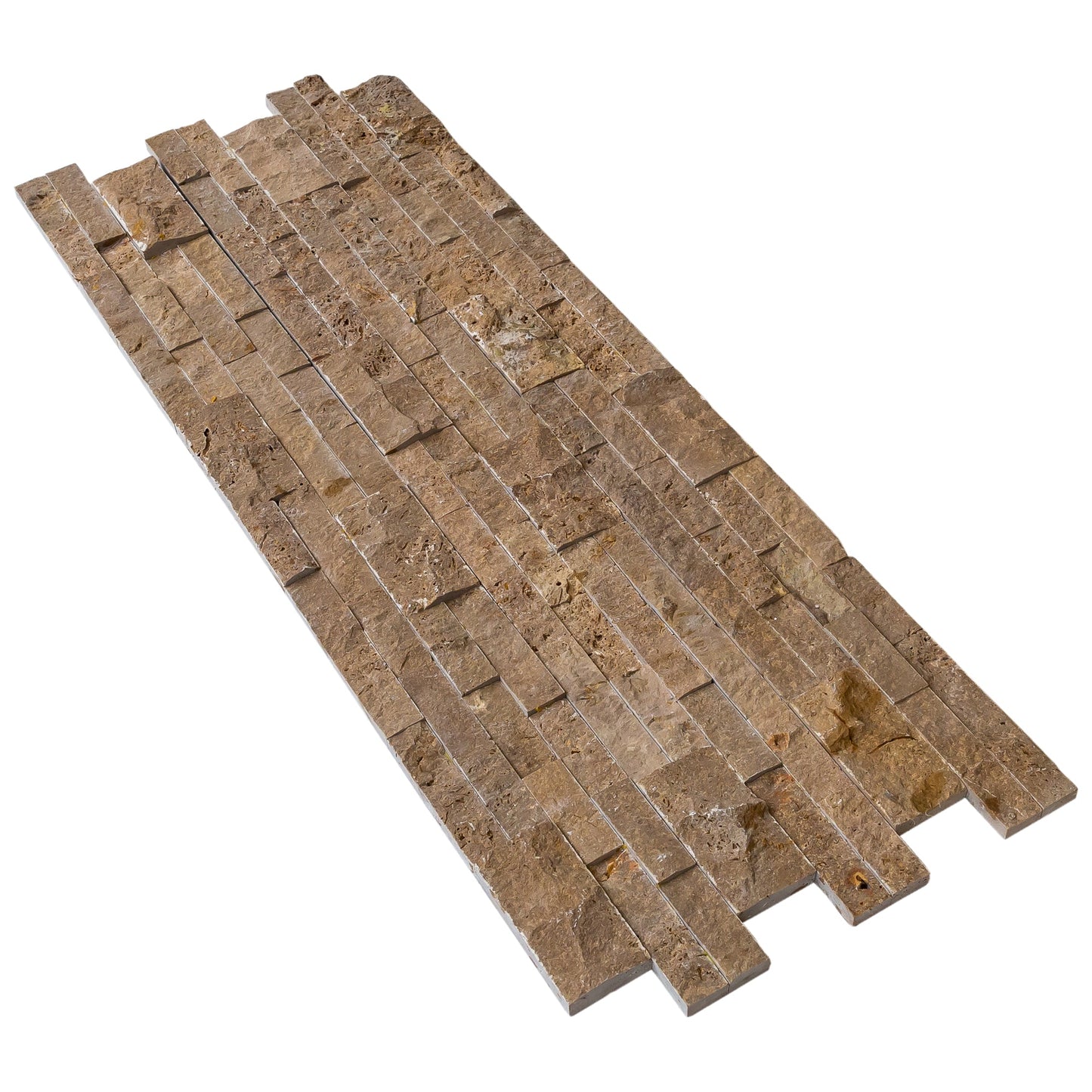 Noce Brown Ledger 3D Panel 6"x24" Natural Travertine Wall Tile - Full Truckload