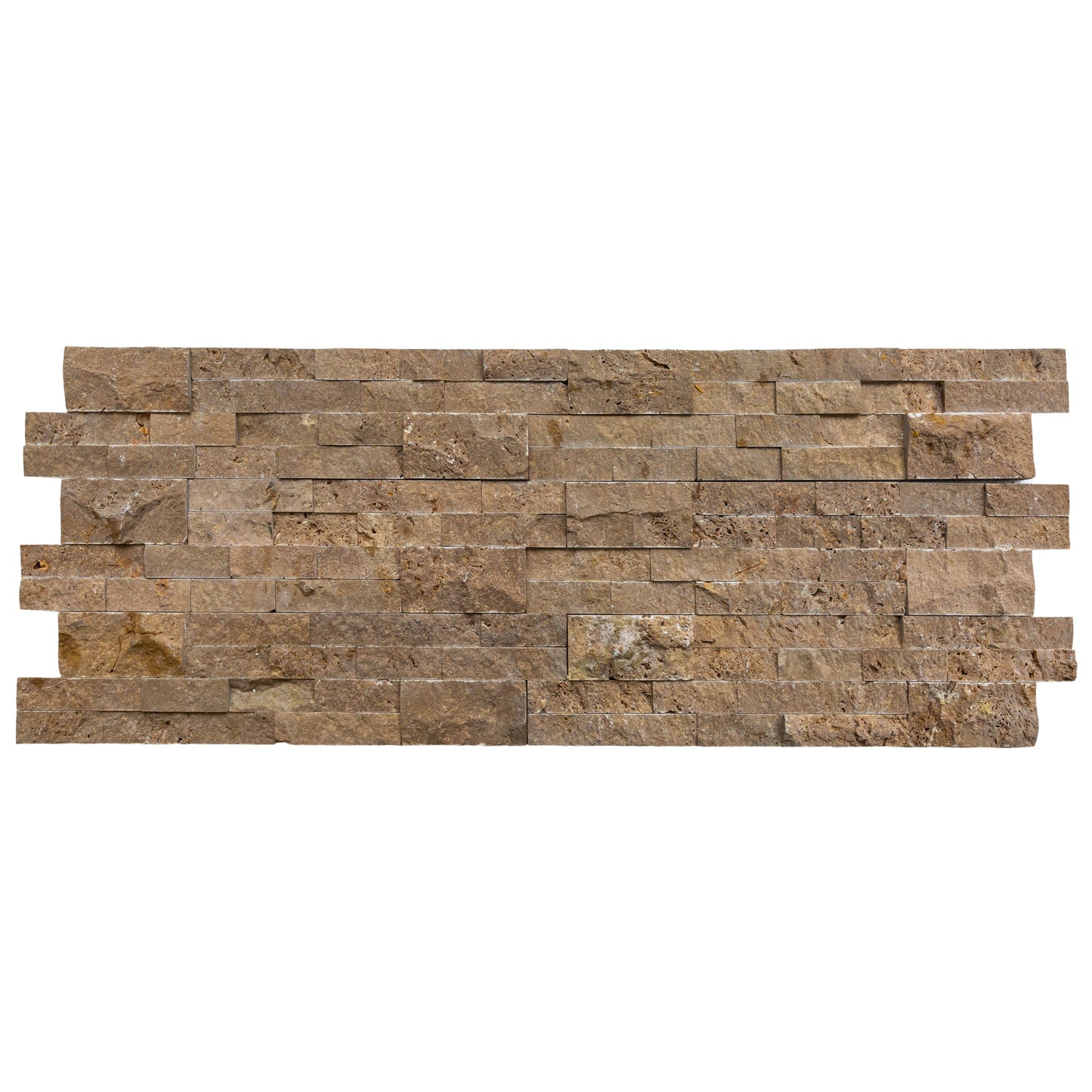 Noce Brown Ledger 3D Panel 6"x24" Natural Travertine Wall Tile - Full Truckload
