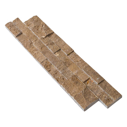 Noce Ledger 3D Panel 6"x24" Split-face Natural Travertine Wall Tile