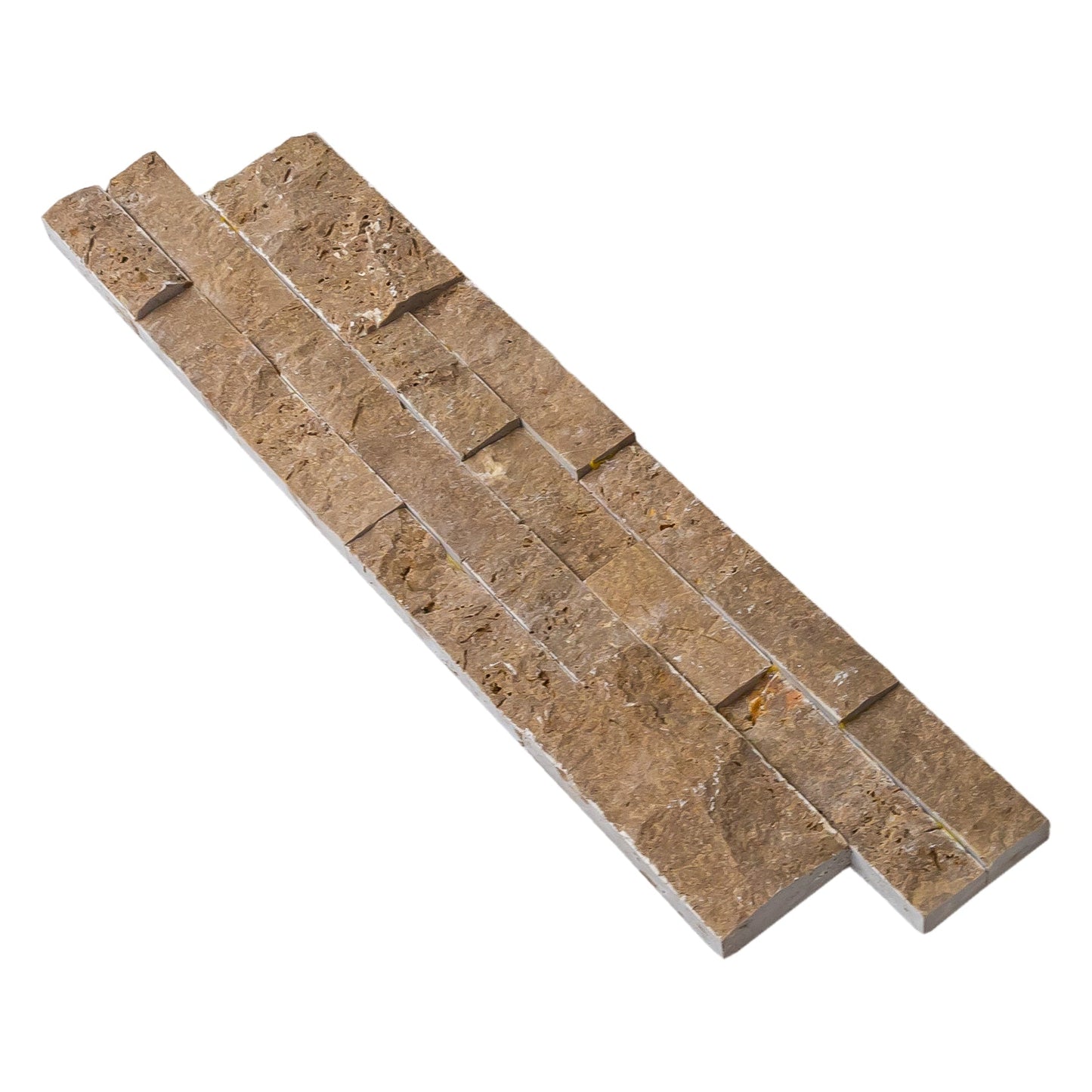 Noce Brown Ledger 3D Panel 6"x24" Natural Travertine Wall Tile - Full Truckload