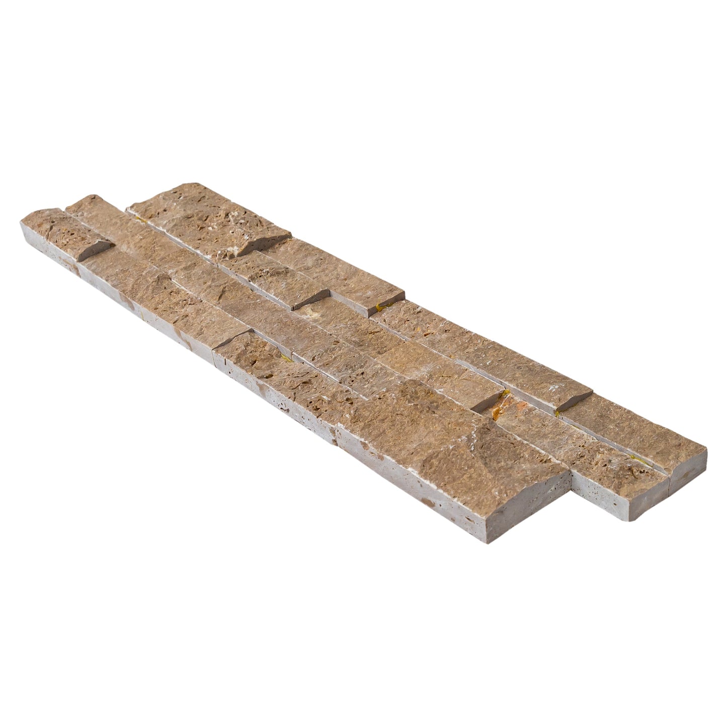 Noce Ledger 3D Panel 6"x24" Split-face Natural Travertine Wall Tile