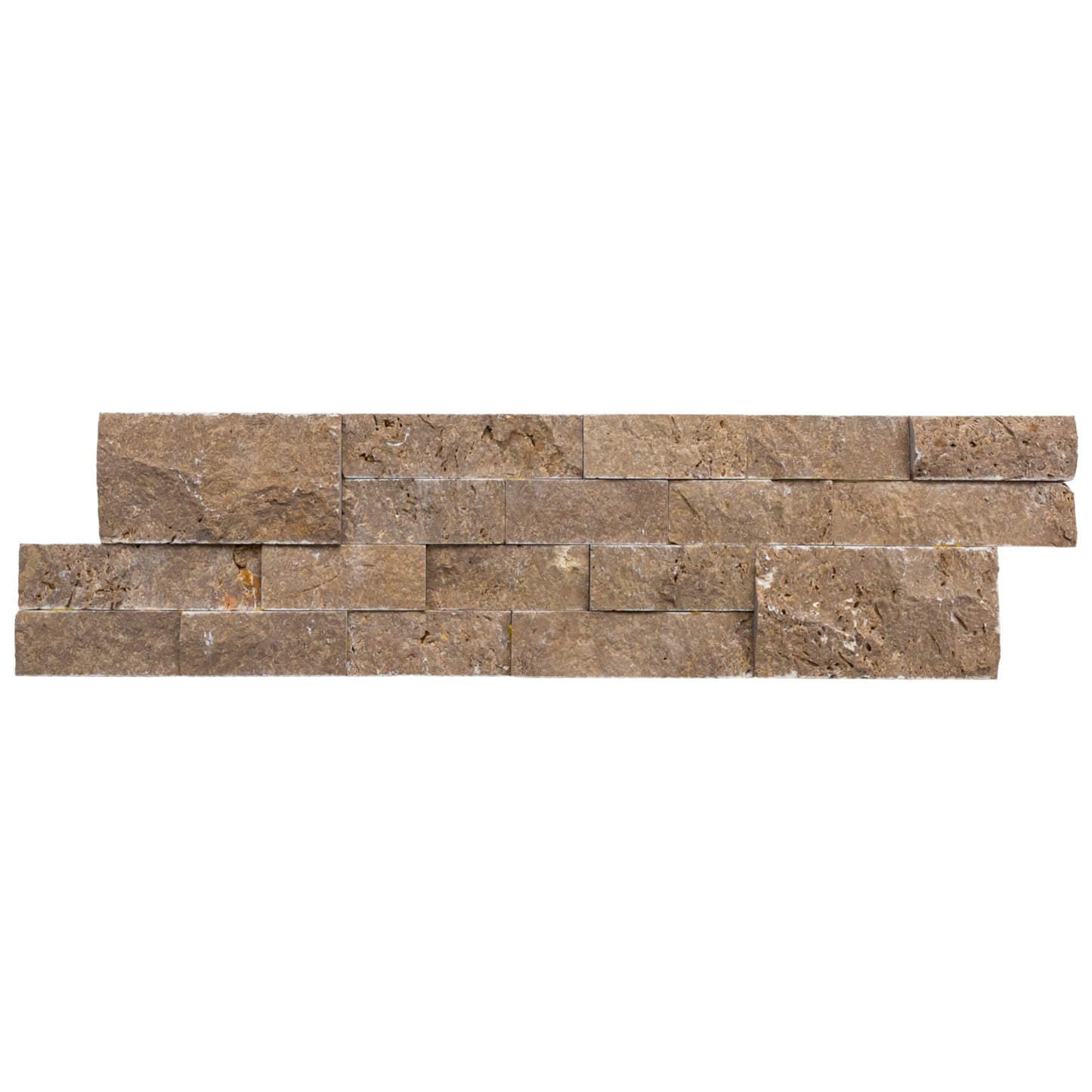 Noce Ledger 3D Panel 6"x24" Split-face Natural Travertine Wall Tile