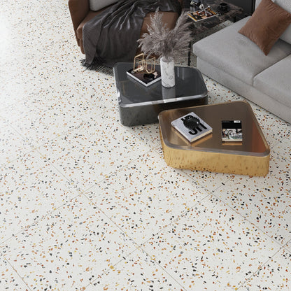 Beige Gold 24x24 Honed Square Terrazzo Large Format Tile (2 pack, 7.75 sq ft/case)