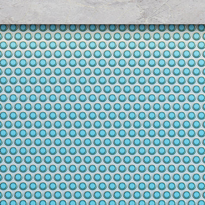 Sky Blue 12x12 Glossy Penny Round Porcelain Mosaic Tile (10 pack, 9.87 sq ft/case)