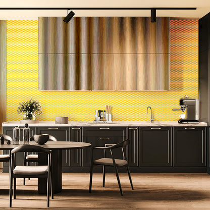 Yellow 12x12 Glossy Penny Round Porcelain Mosaic Tile (10 pack, 9.87 sq ft/case)