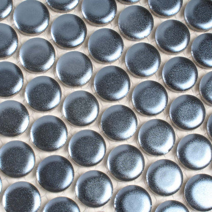 Denim Blue 12x12 Matte Penny Round Porcelain Mosaic Tile (10 pack, 9.87 sq ft/case)