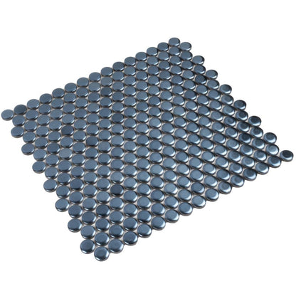Denim Blue 12x12 Matte Penny Round Porcelain Mosaic Tile (10 pack, 9.87 sq ft/case)
