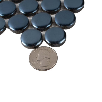 Denim Blue 12x12 Matte Penny Round Porcelain Mosaic Tile (10 pack, 9.87 sq ft/case)