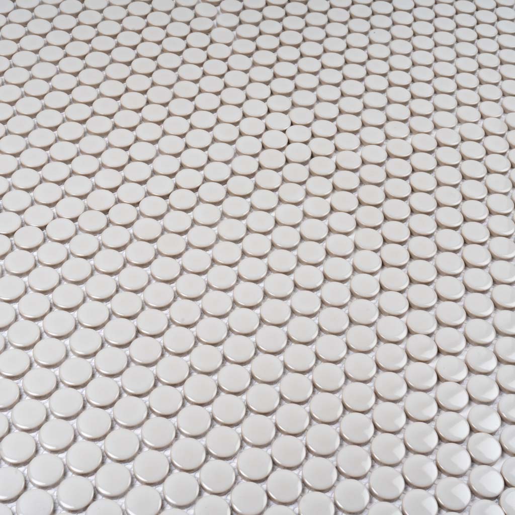 Portland Gray 12x12 Glossy Penny Round Porcelain Mosaic Tile (10 pack, 9.87 sq ft/case)