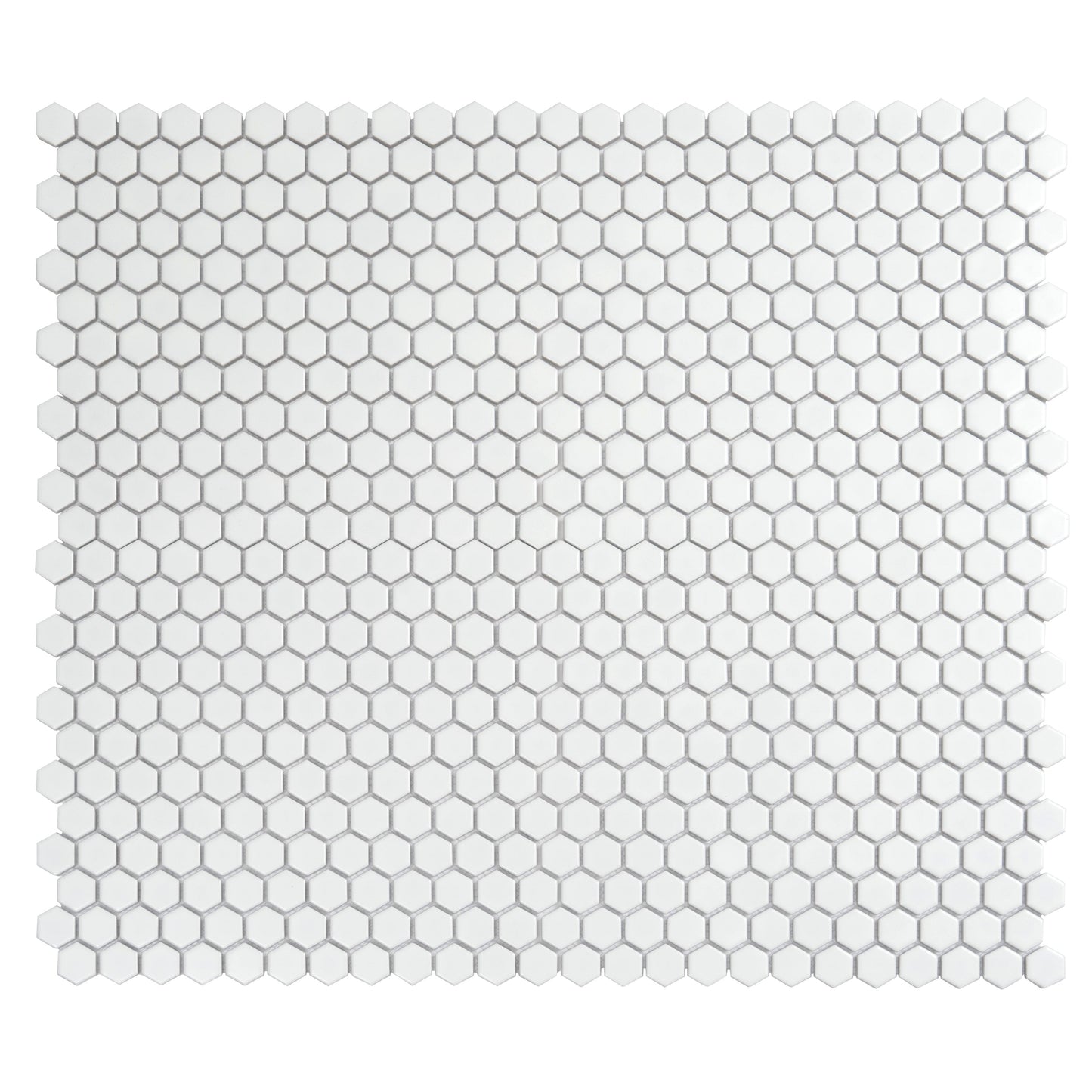 White 10x12 Matte Hexagon Porcelain Mosaic Tile (10 pack, 8.36 sq ft/case)