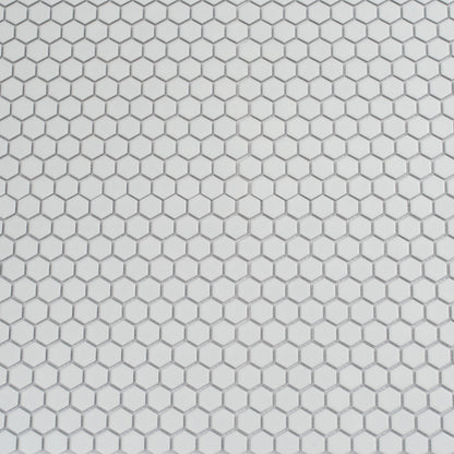 White 10x12 Matte Hexagon Porcelain Mosaic Tile (10 pack, 8.36 sq ft/case)