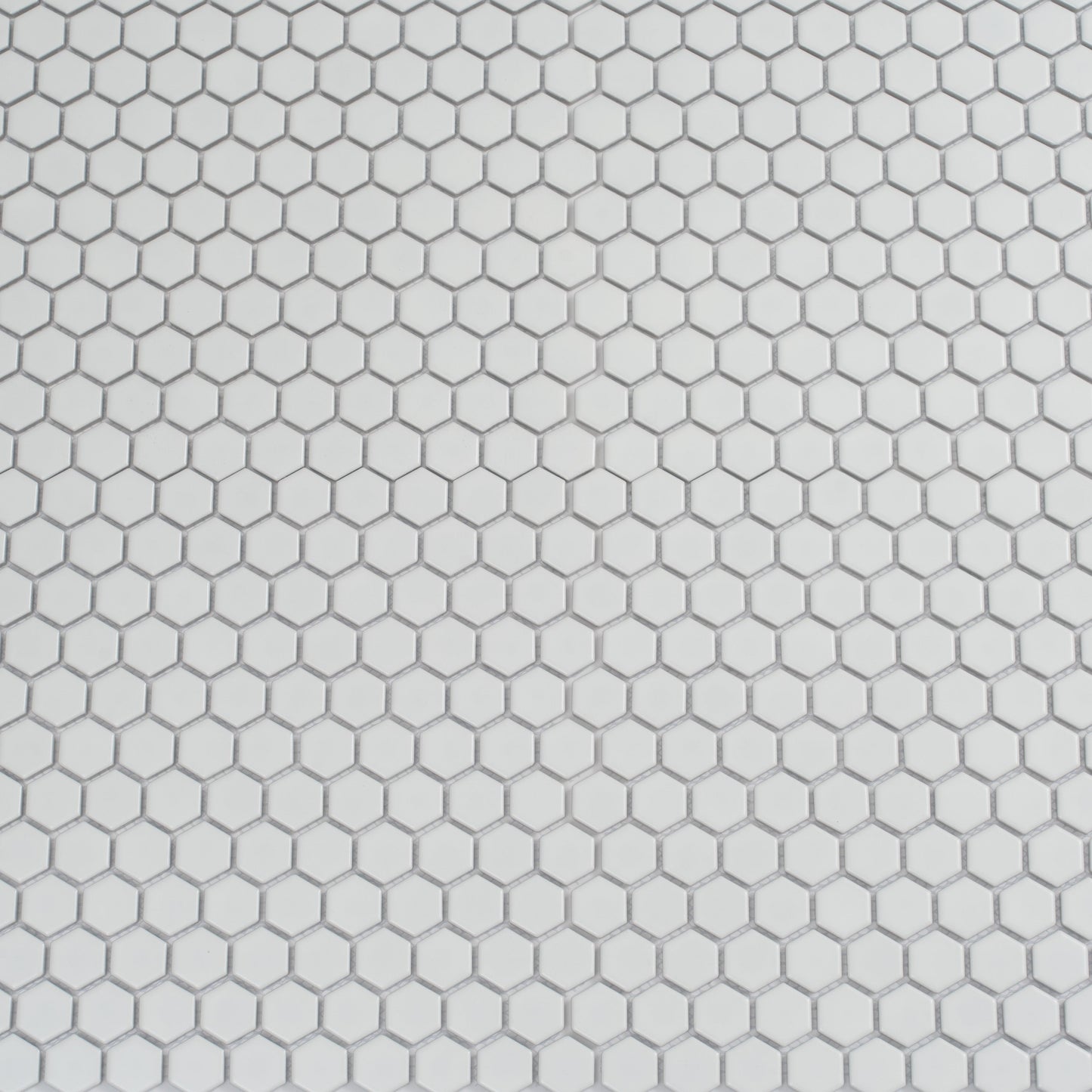 White 10x12 Matte Hexagon Porcelain Mosaic Tile (10 pack, 8.36 sq ft/case) - Sample