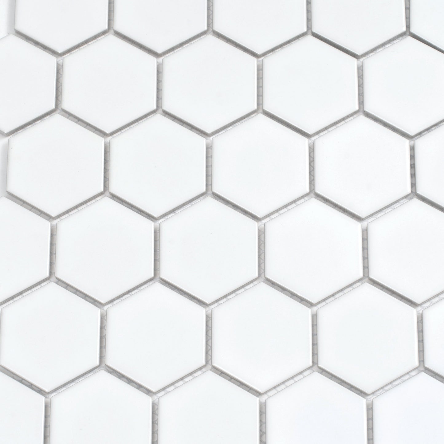 White 11x11 Matte Hexagon Porcelain Mosaic Tile (10 pack, 8.25 sq ft/case) - Sample