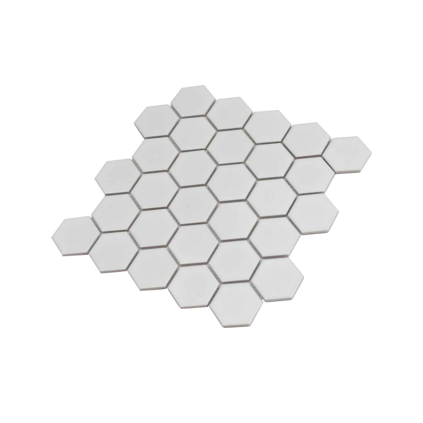 White 11x11 Matte Hexagon Porcelain Mosaic Tile (10 pack, 8.25 sq ft/case) - Sample